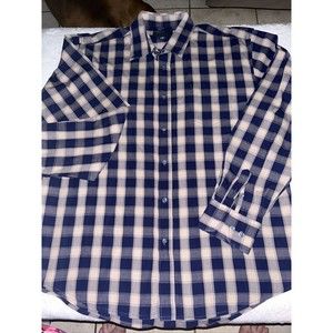 Ralph Lauren Men’s Blue Button Up Polo Dress Shirt Long Sleeve XL